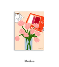 Load image into Gallery viewer, Still Life with Tulips and Art Book